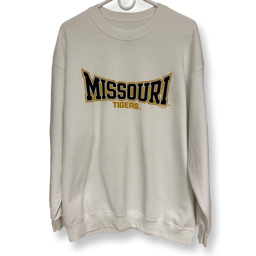 MU Missouri Tigers White Crewneck Sweatshirt XL